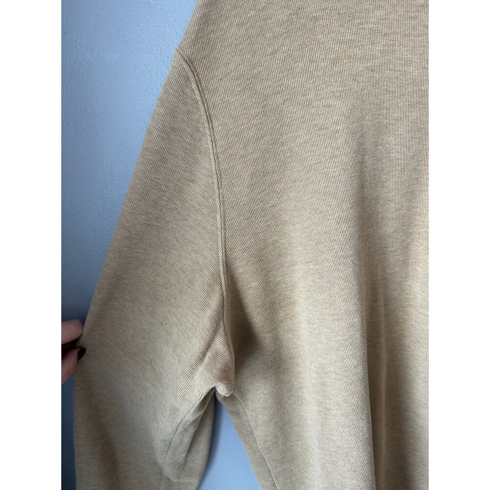 Polo Ralph Lauren Quarter Zip Mens Beige Sweater 2XL - Picture 4 of 8